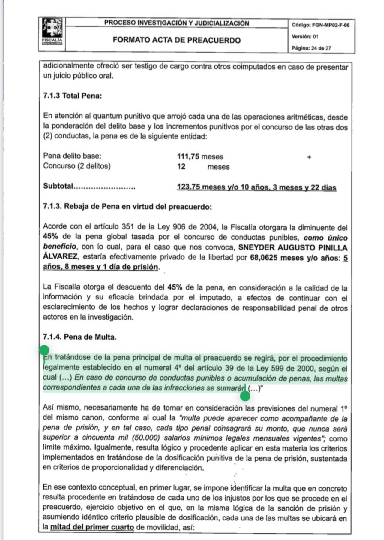 El exsubdirector de la UNGRD busca que un juez avale el acuerdo y se fijen los años que tendrá en la cárcel. Aquí el documento.