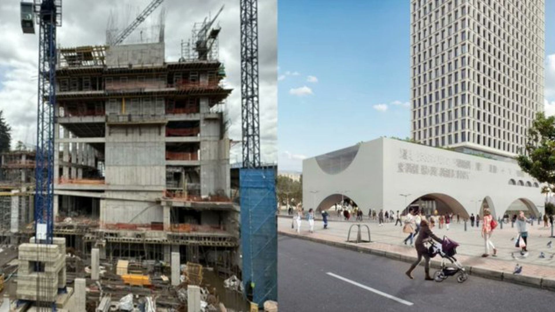 Avanza la construcción del megaedificio de la Manzana 6 en el centro de Bogotá, que albergará sedes de ministerios cerca de la Casa de Nariño.