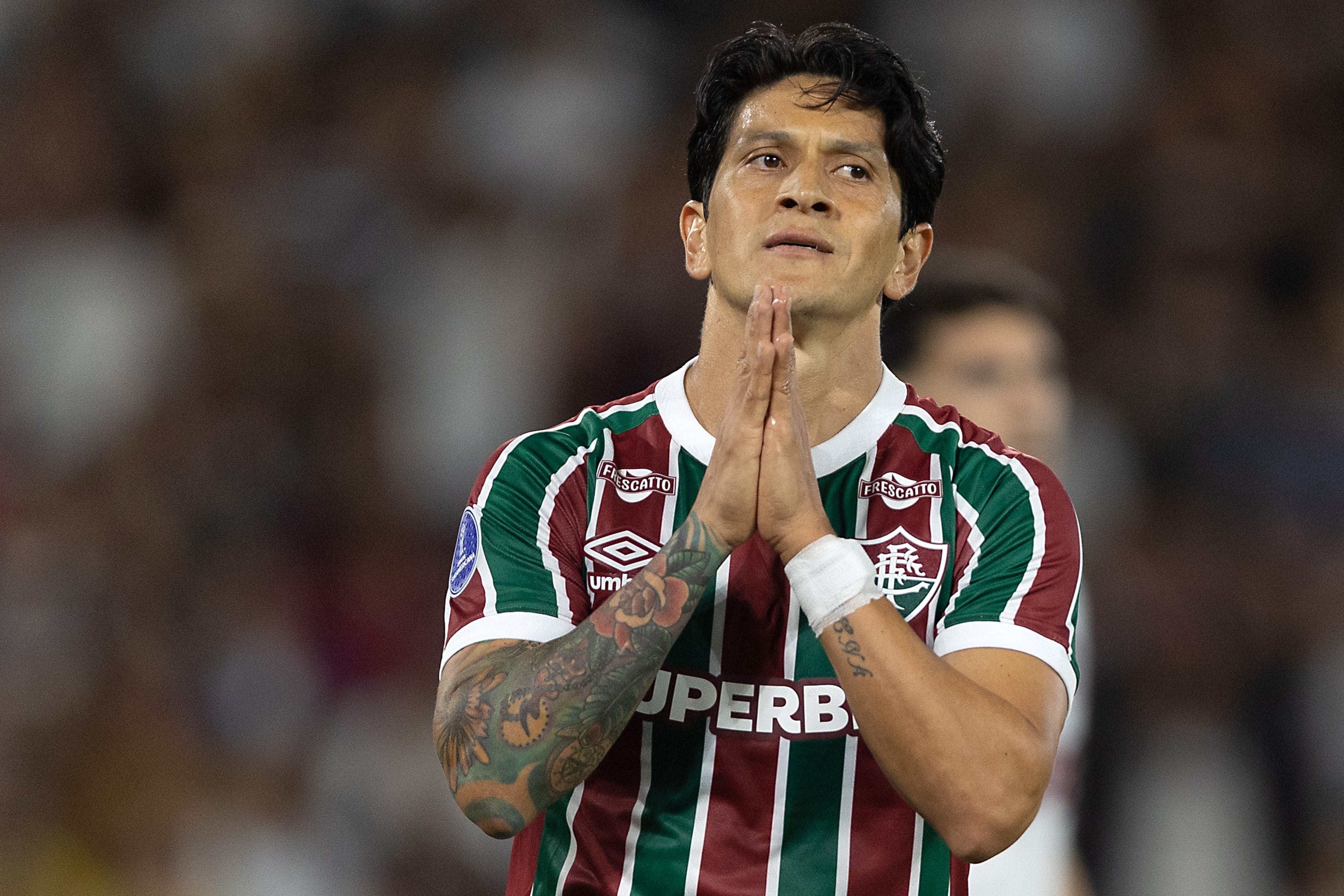 RIO DE JANEIRO, BRAZIL - SEPTEMBER 23: German Cano of Fluminense readuring the quarter-final Copa CONMEBOL Sudamericana 2025 second-leg match between Fluminense and Lanus at Maracana Stadium on September 23, 2025 in Rio de Janeiro, Brazil. (Photo by Ruano Carneiro/Getty Images)