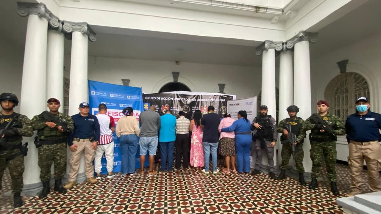 Red de migrantes capturados en varias regiones de Colombia.