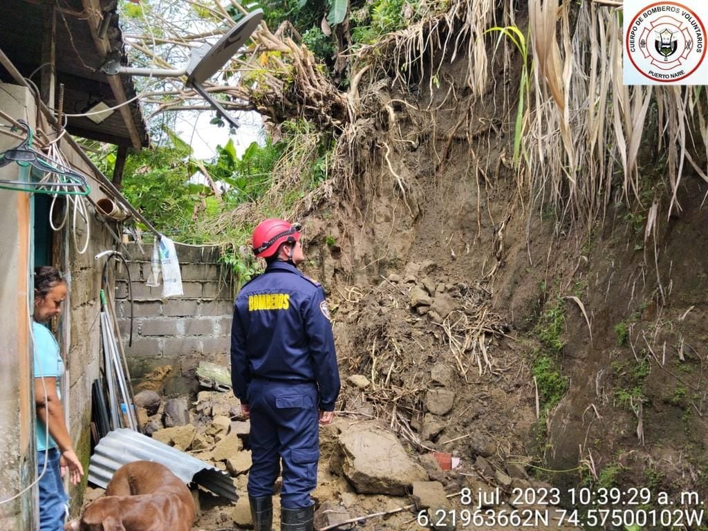 Viviendas afectadas por movimientos en masa.