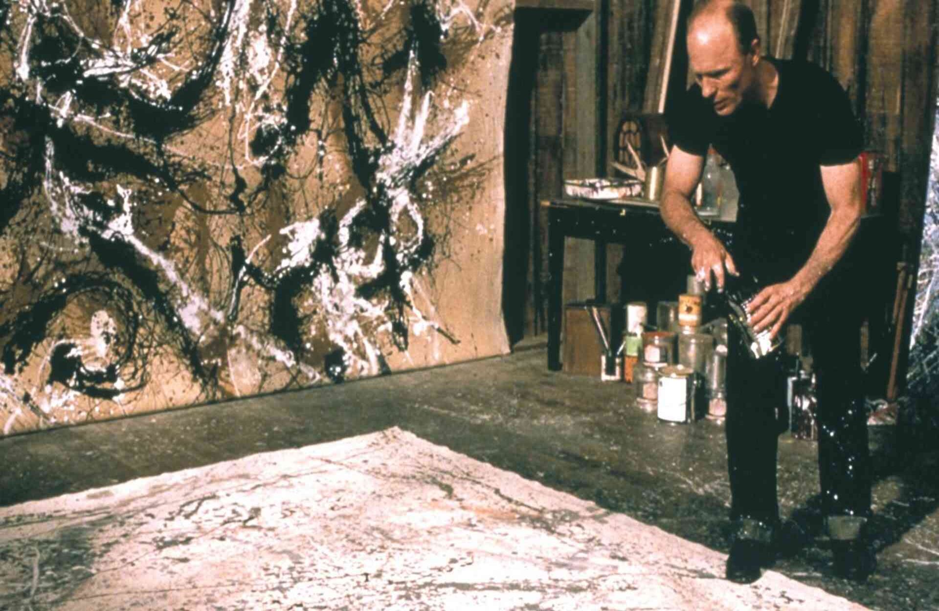 Pollock (2000) El director, y actor principal, Ed Harris muestra en esta película lo que define como “una vida en caos”. Paul Jackson Pollock fue un pintor estadounidense pionero de un estilo innovador. Las escenas exploran la personalidad de un hombre volátil, entregado a la pintura y al alcohol. 