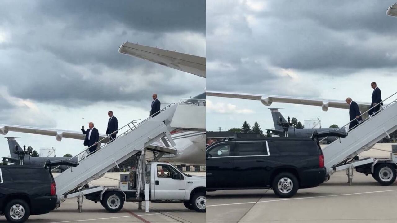 El expresidente llegó a Wisconsin tras el atentado en su contra