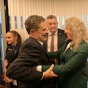 Vivien Aisen y el canciller colombiano en Jerusalén