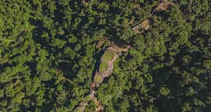 Vista aérea del sector denominado como Eje Central de Ciudad Perdida.