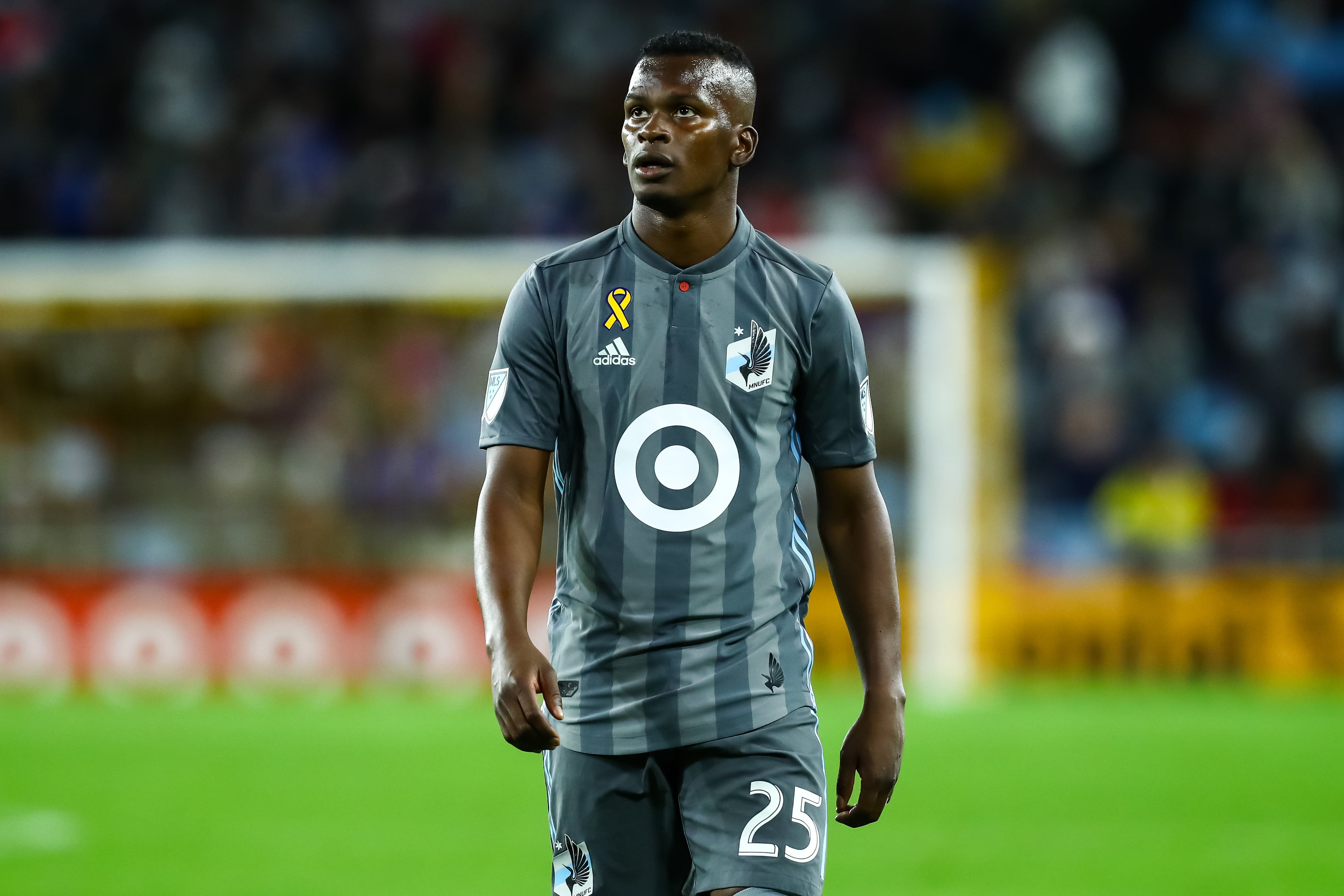 ST. PAUL, MINNESOTA - SEPTEMBER 29: Carlos Darwin Quintero #25 of Minnesota United looks on against Los Angeles FC in the second half of the game at Allianz Field on September 29, 2019 in St. Paul, Minnesota. United and Los Angeles played to a 1-1 draw. (Photo by David Berding/Getty Images)