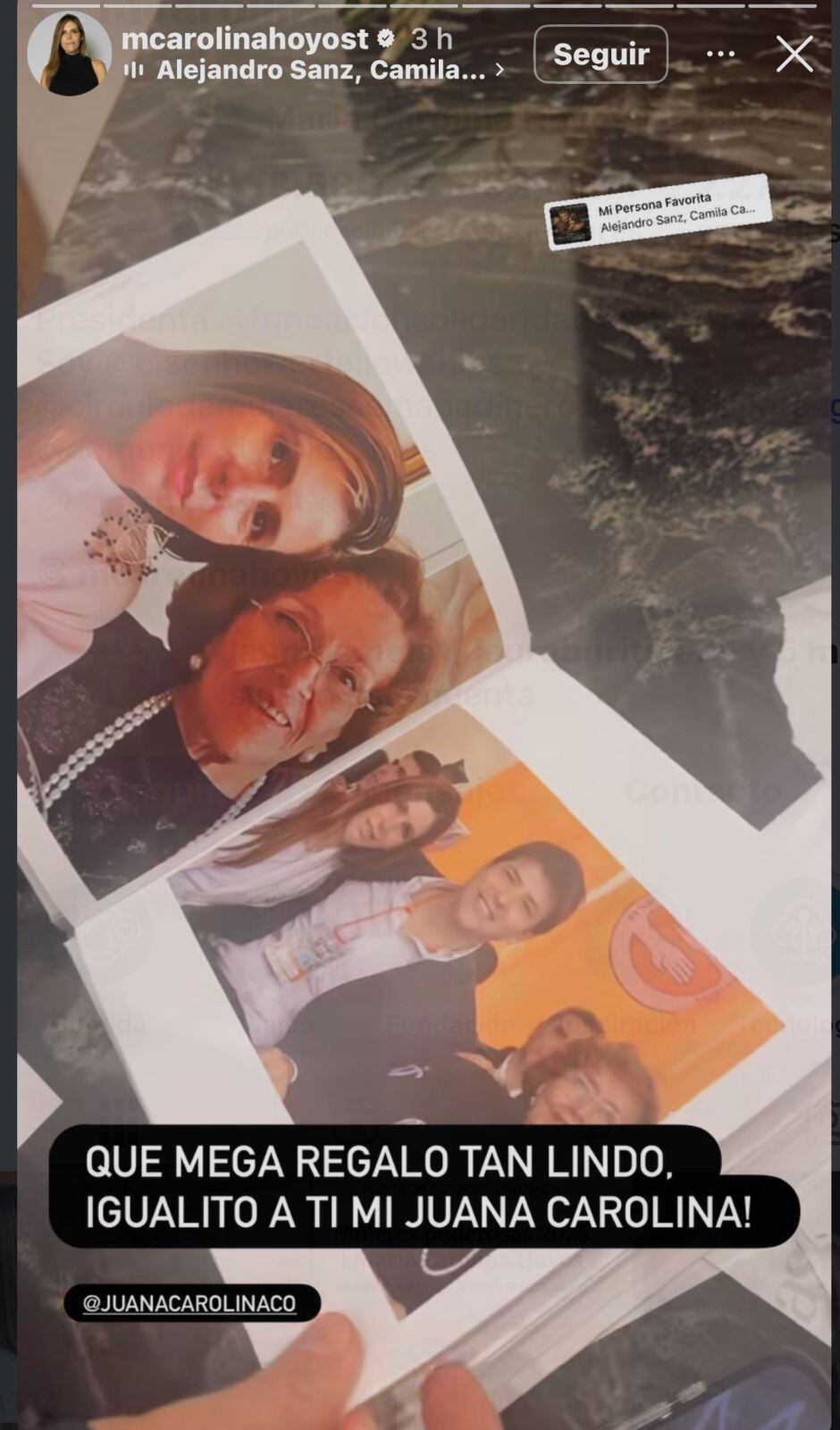 Regalo recibido por la hermana de Miguel Uribe Turbay