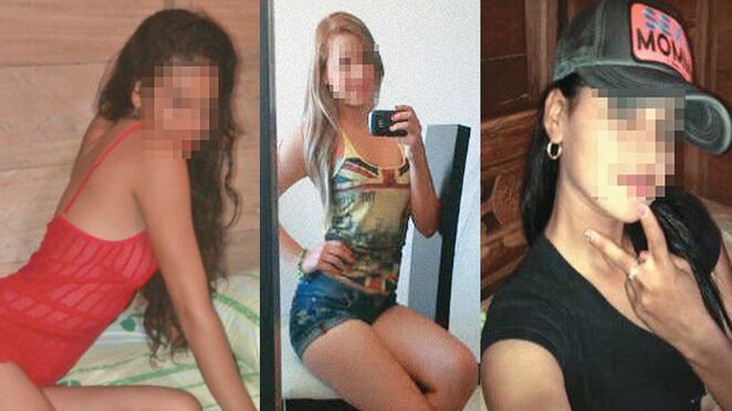 Estas son algunas de las niñas entre 12 y 14 años que por la fuerza o por regalos suntuosos han terminado sometidas por Otoniel, Gavilán y otros jefes de los Urabeños.