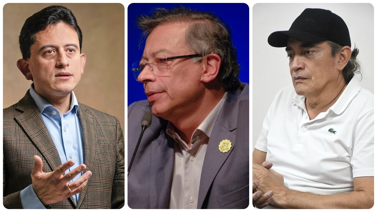 Luis Carlos Reyes, Gustavo Petro y Gustavo Bolívar.