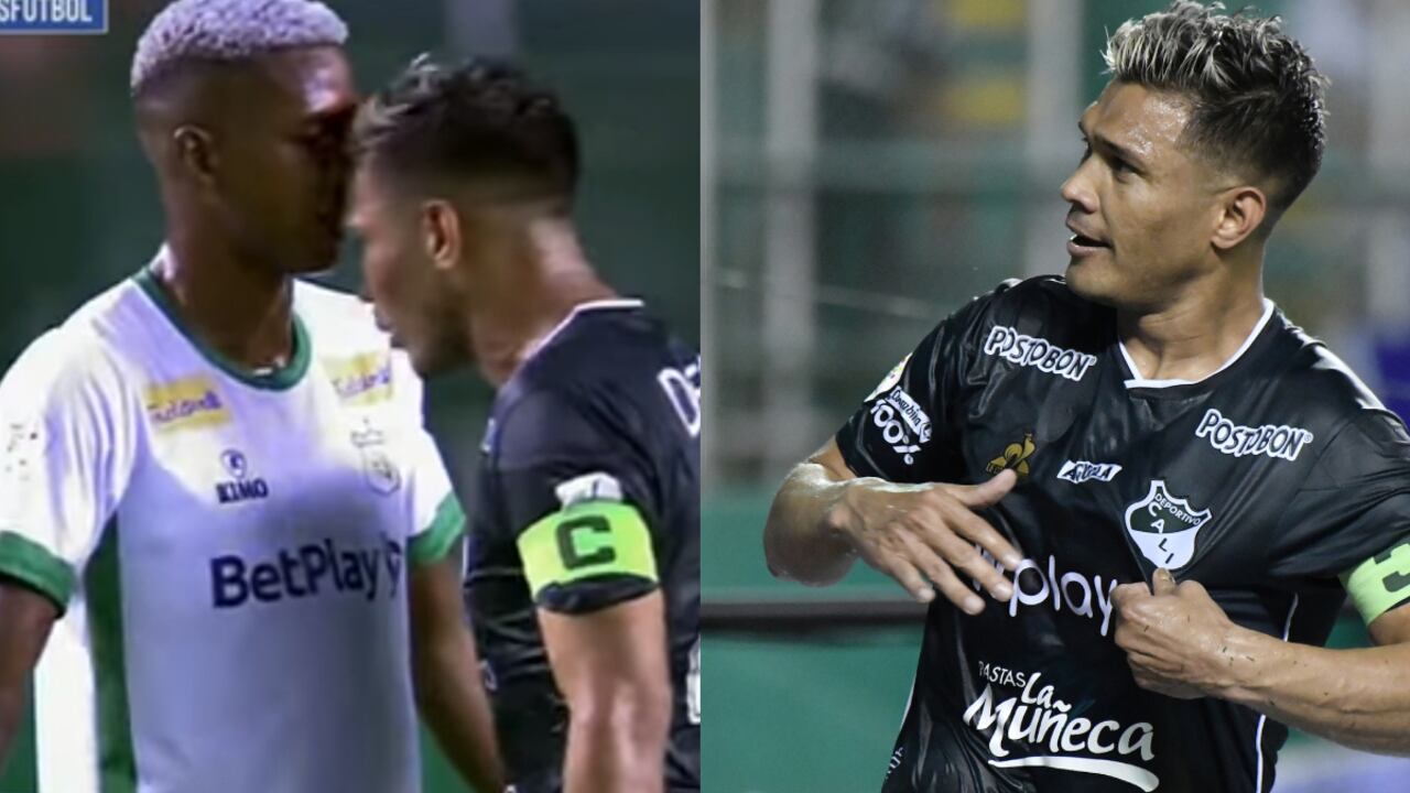 La acción de la polémica sucedió al minuto 34 de partido, cuando el Cali ya tenía 10 jugadores en cancha