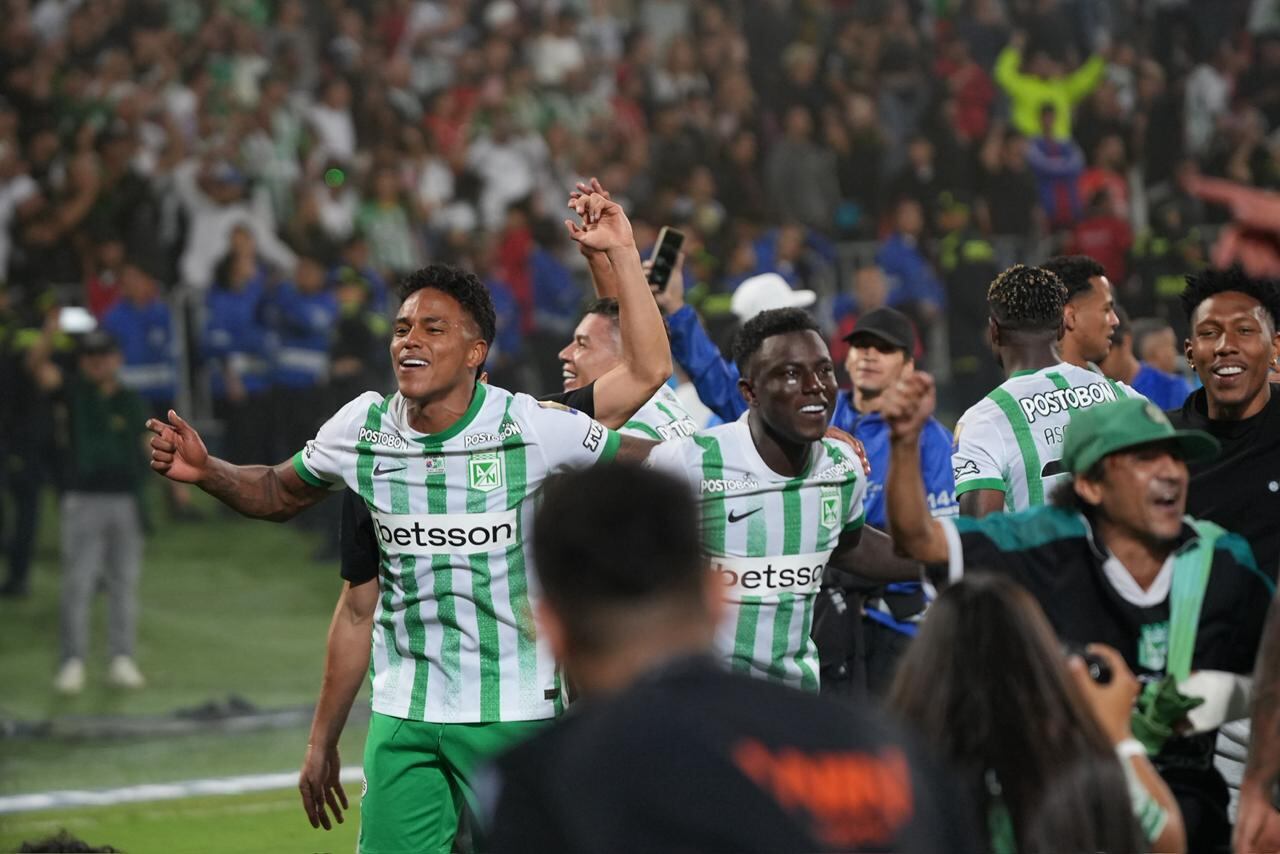 Marino Hinestroza en la celebración de Atlético Nacional.