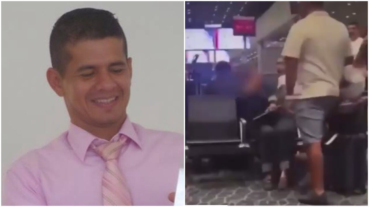 Héctor Favio Santacruz Marulanda, envuelto en polémica por pegarle una bofetada a una mujer en el aeropuerto El Dorado, en Bogotá.