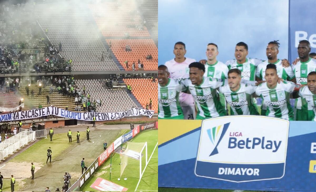 La protesta de los hinchas de Nacional contra la directiva.