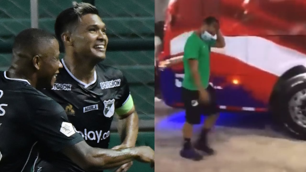 El gracioso momento se hizo viral en redes sociales después de una noche de homenajes para el delantero del Cali