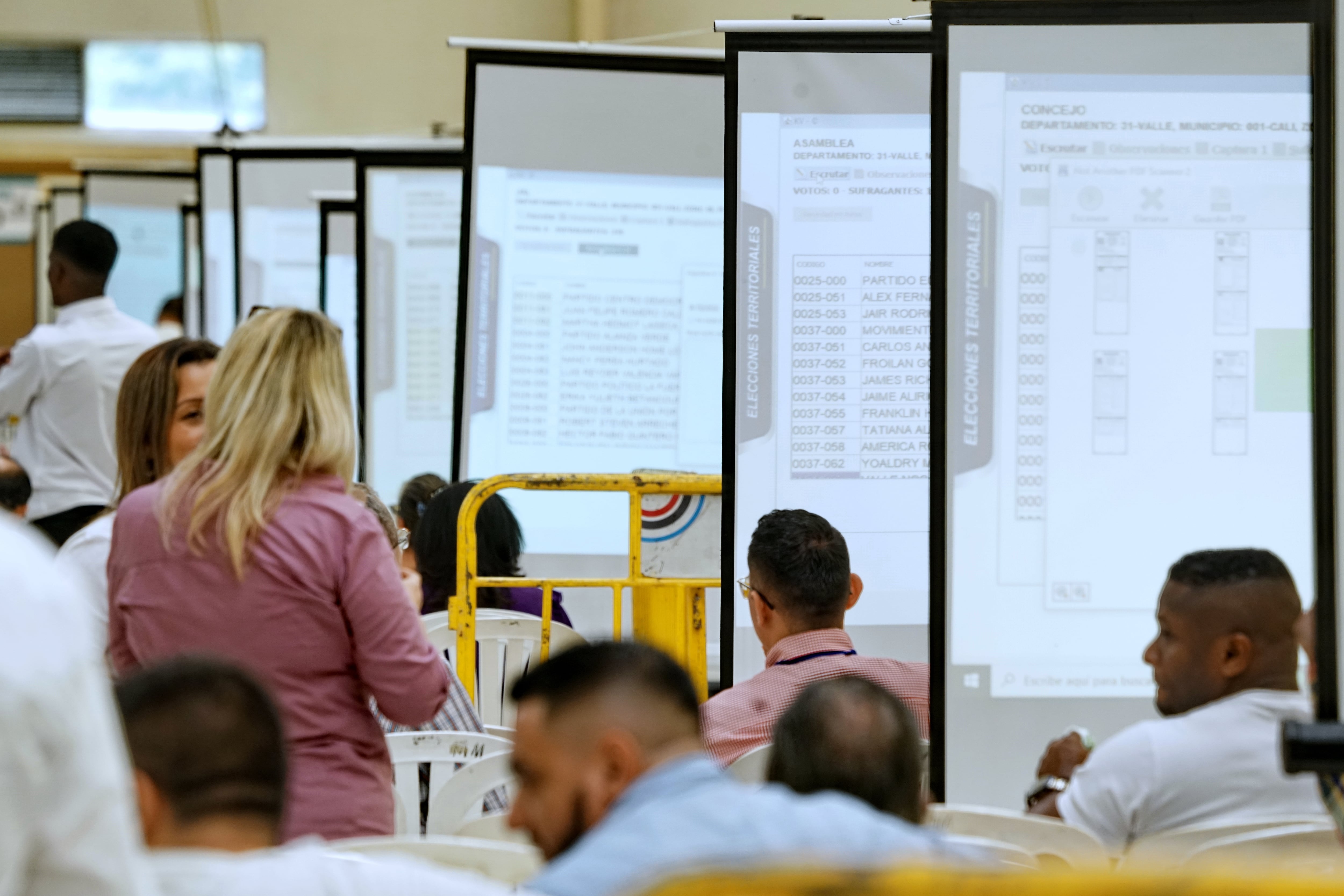 La Registraduría realiza el preconteo de las elecciones regionales 2023, de Cali y Valle del Cauca.