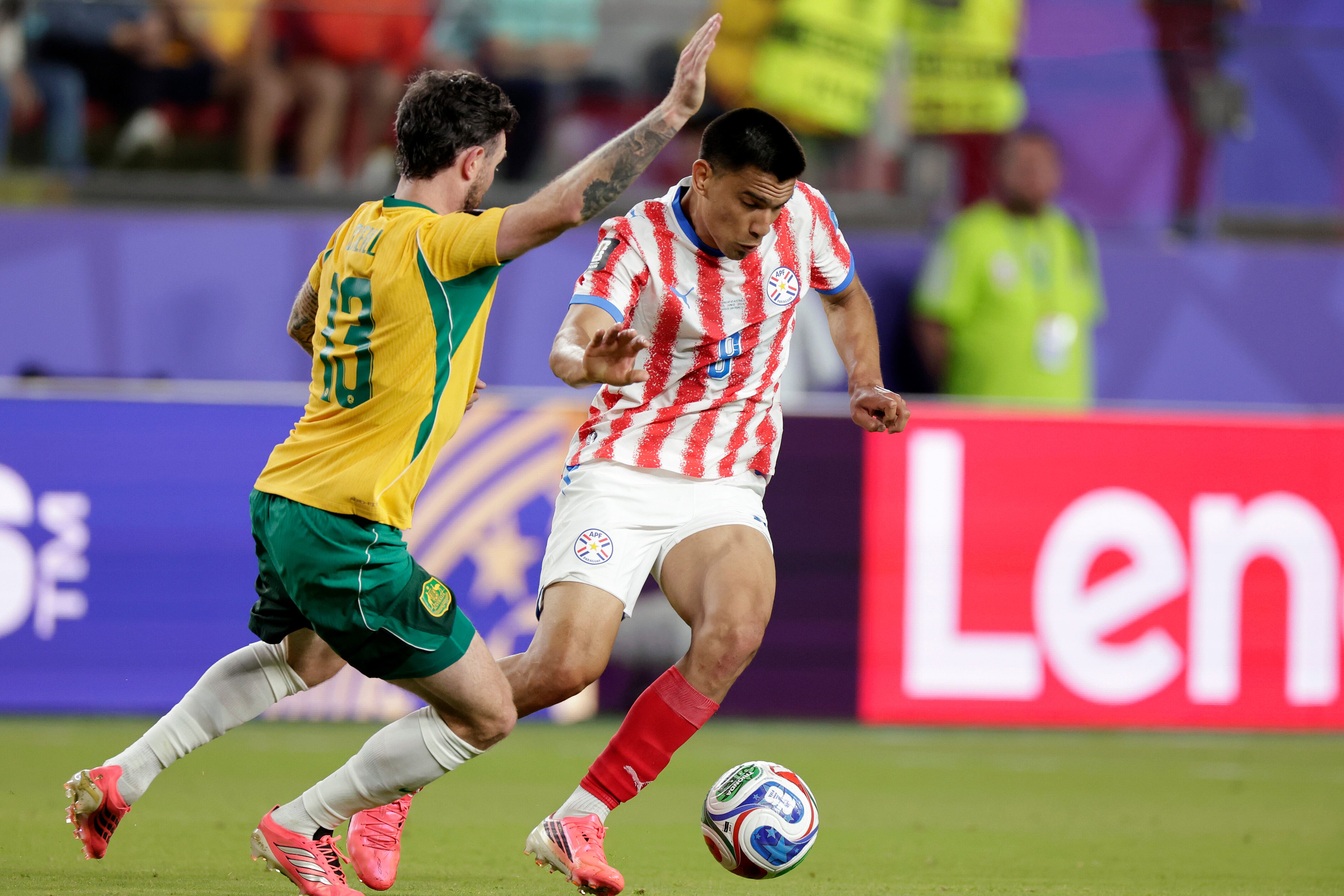 Imagen del juego entre Australia y Paraguay que acabó 0-0.