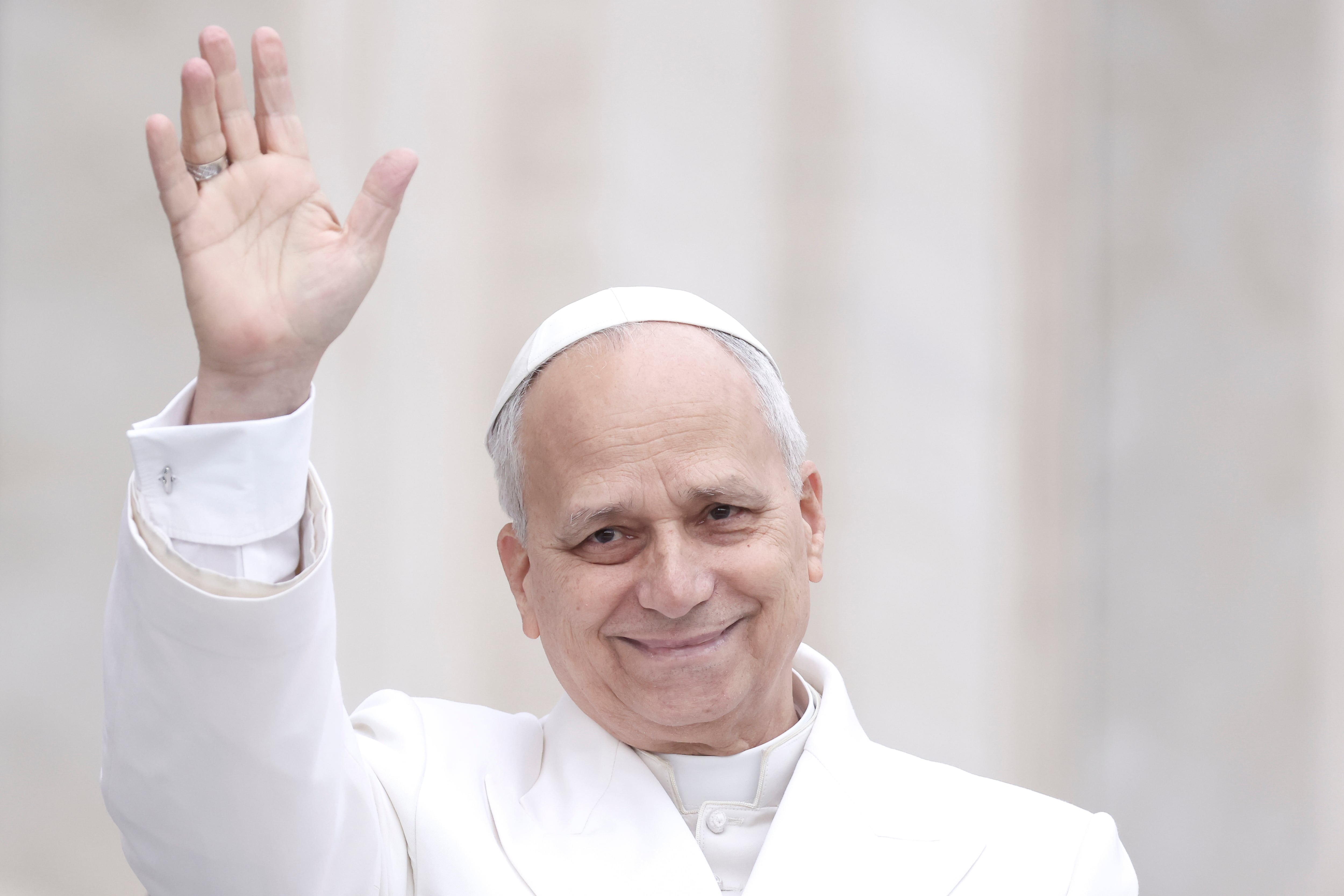 El Papa León XIV preside la audiencia general semanal en la Plaza de San Pedro, el 1 de abril de 2026