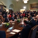 Duque es el primer mandatario latinoamericano invitado por Biden a la Casa Blanca
(Photo by Nicholas Kamm / AFP)