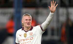 Haaland hizo repoker de goles.