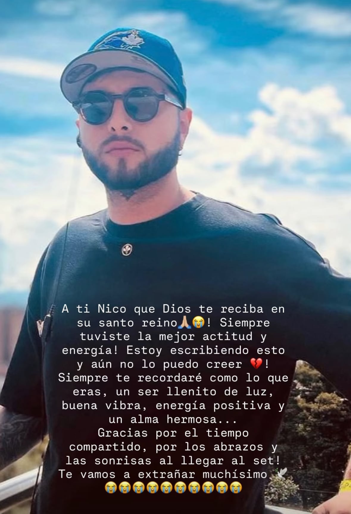 Carmen Villalobos se despidió de compañero que falleció tras ser atacado en plena grabación.