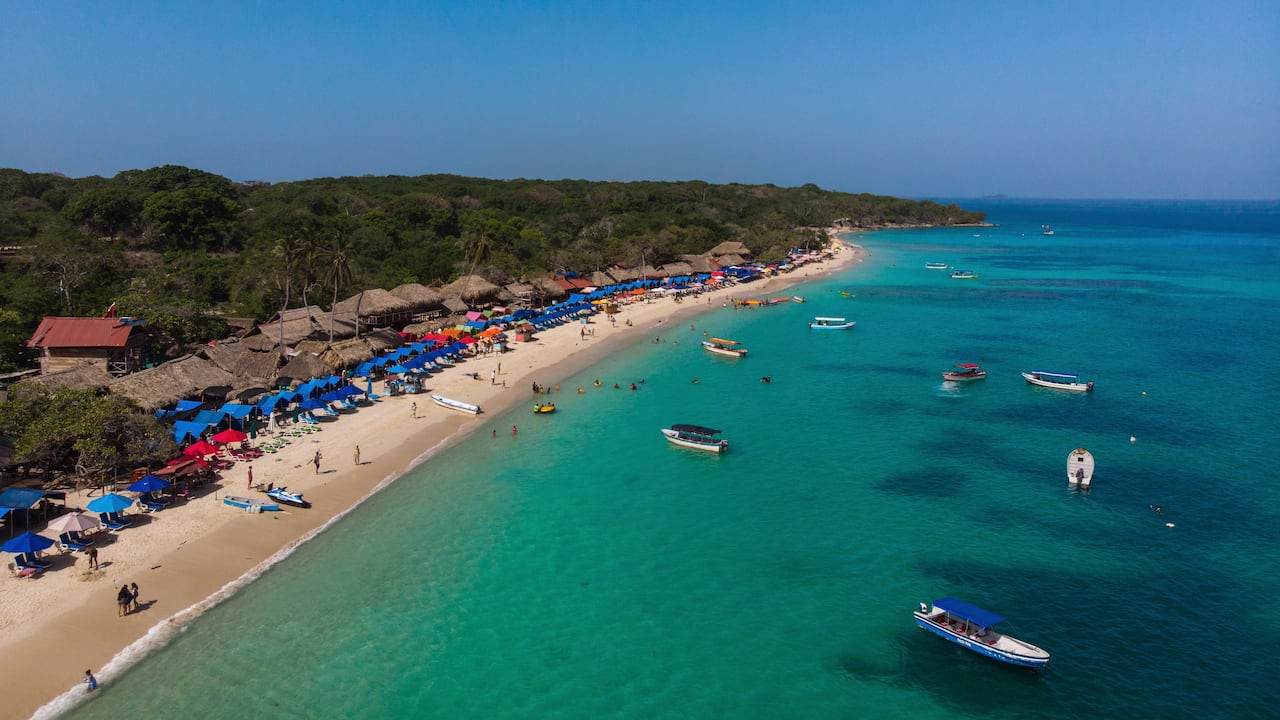 Playa Blanca, en la isla Barú, Cartagena