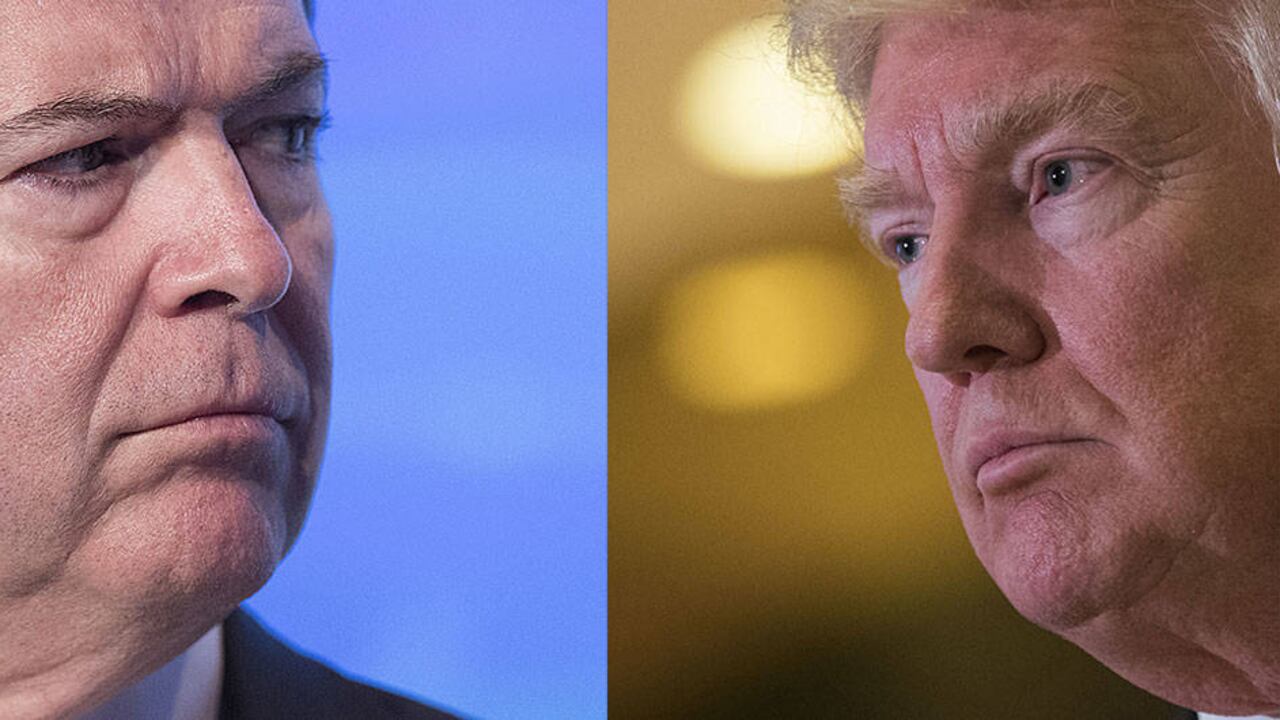 James Comey, exdirector del FBI y Donald Trump, presidente de Estados Unidos