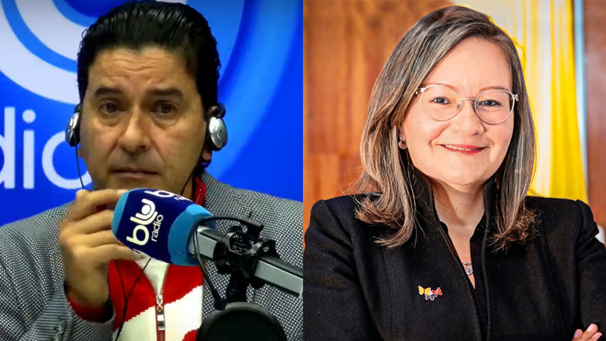 Néstor Morales y Cielo Rusinque, directora de Prosperidad Social.