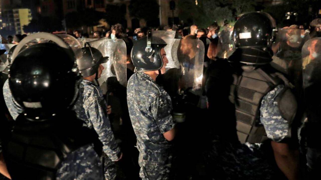 Ejército libanés detuvo las manifestaciones en Beirut. Foto AFP