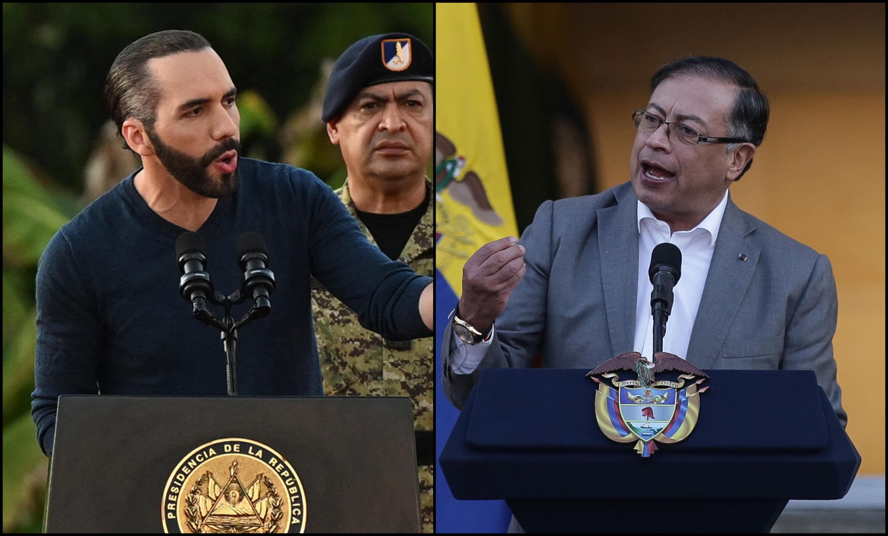 Los presidentes de Colombia, Gustavo Petro, y de El Salvador, Nayib Bukele, han protagonizado varias polémicas en Twitter. 