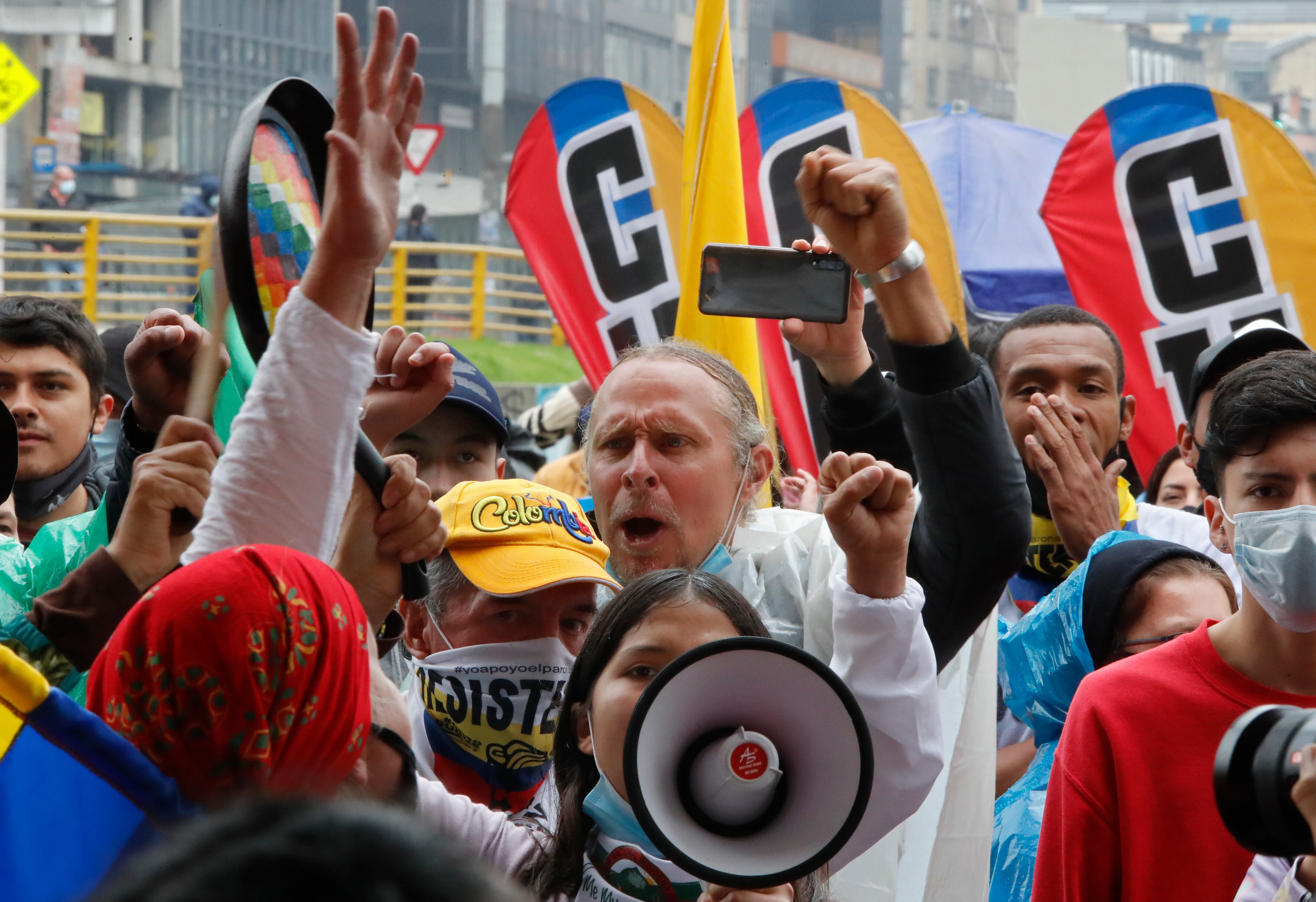 Toma de Bogota paro nacional panorámica del hotel Tequendama encuentro Comité del Paro con la CIDH marcha dia 43 
Bogota junio 9 del 2021
Foto Guillermo Torres Reina / Semana