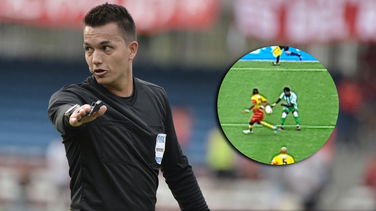 Gallo sancionó penal para Nacional a los 12 minutos del primer tiempo ante Pereira.