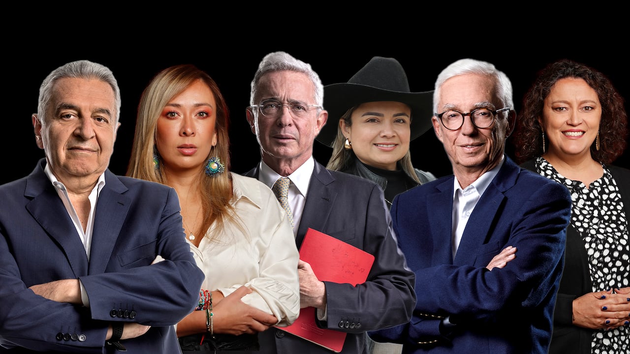 Álvaro Uribe, Jorge Robledo, Katherine Miranda, Angélica Lozano, Lina Garrido, Lucho Garzón.