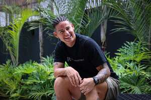 James Rodríguez lució un nuevo look