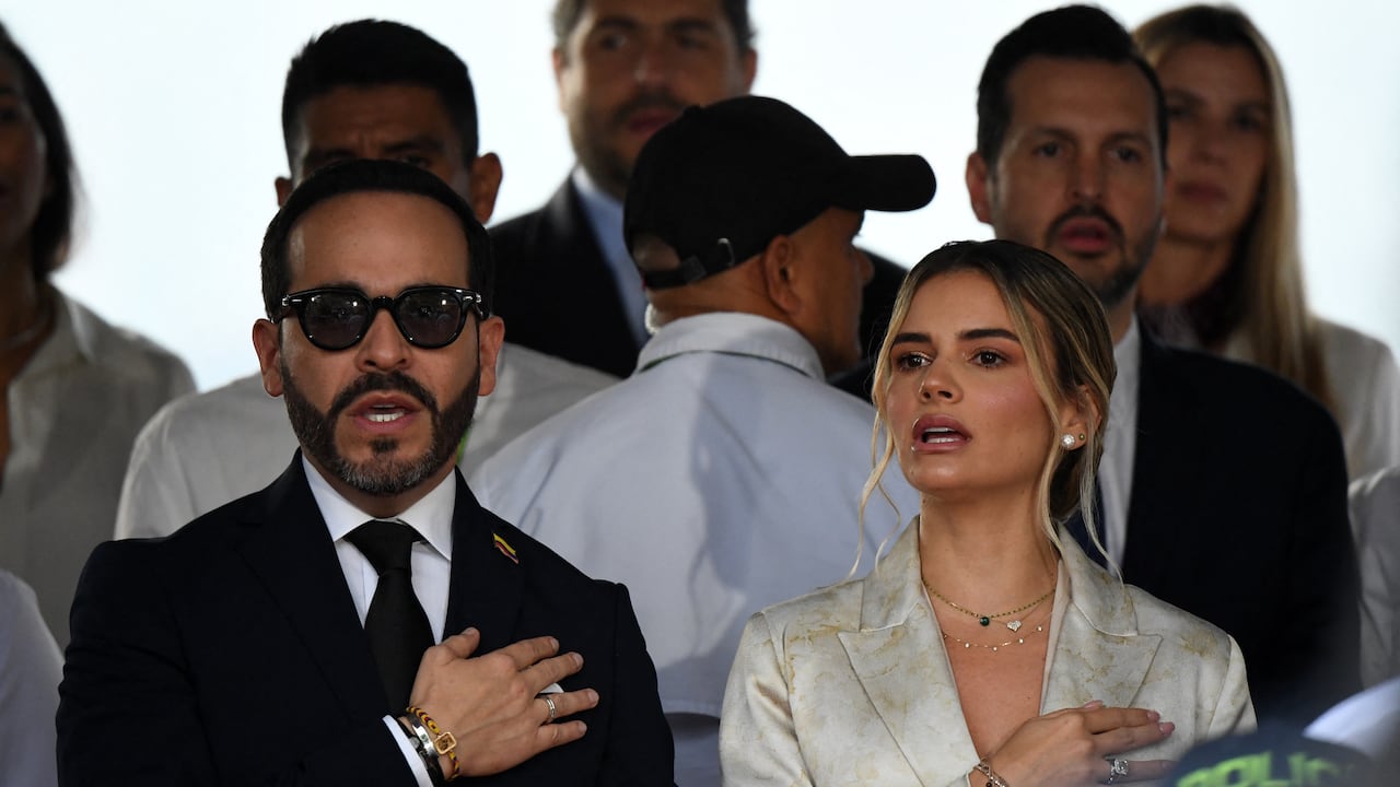 El presidente electo, Abelardo De La Espriella, y su esposa, Ana Lucía Pineda, primera, dama de Colombia.