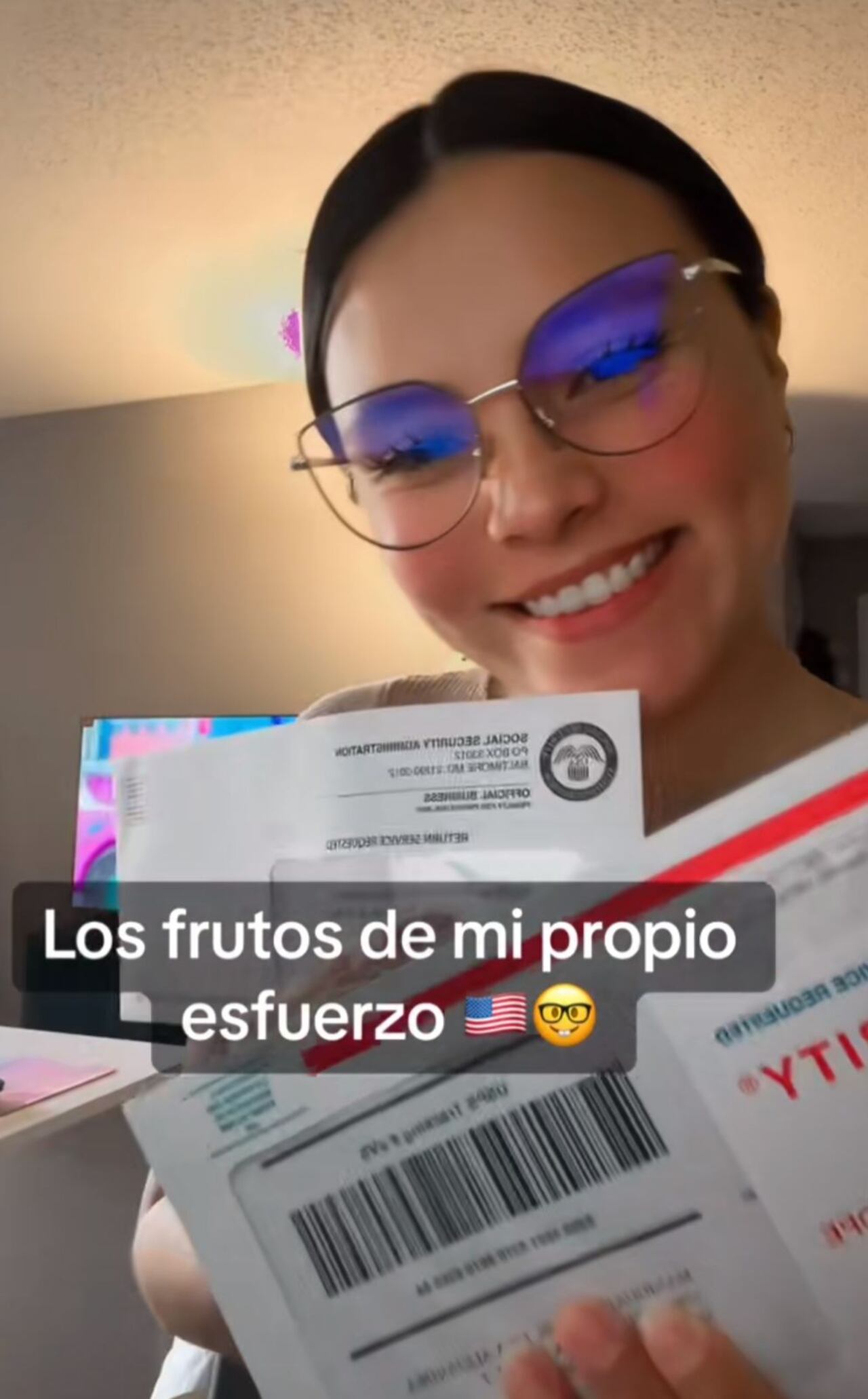La mujer mostró en un video cómo es vivir en Estados Unidos