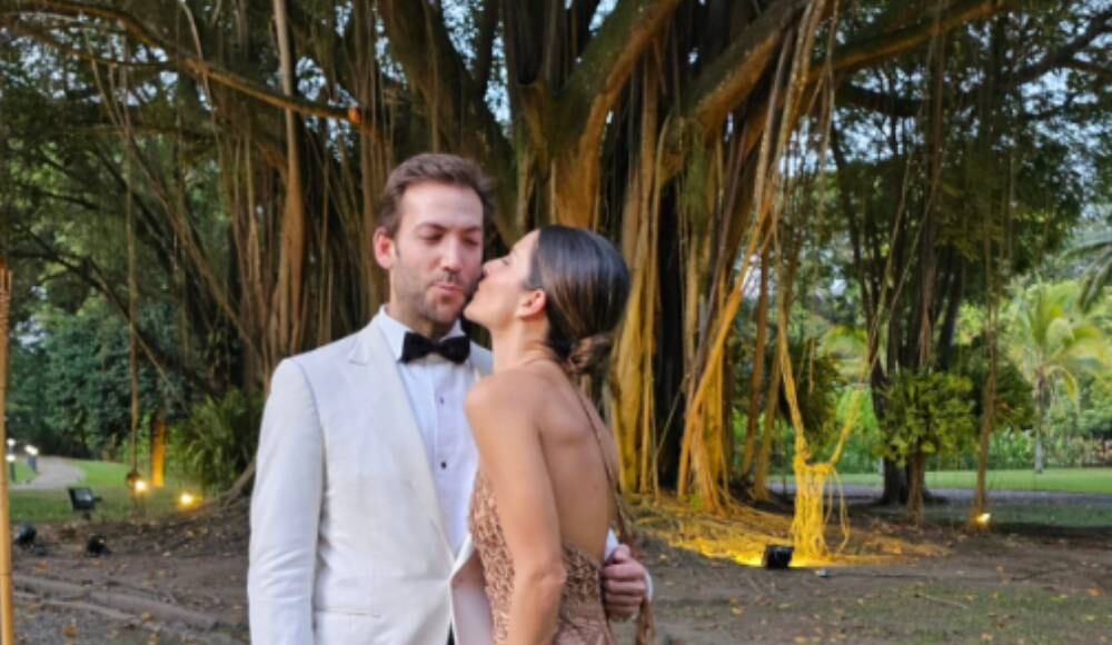 Martín Santos y su actual pareja sentimental.