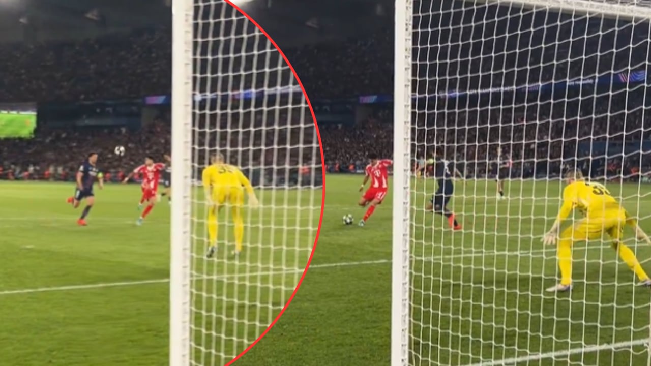 Luis Díaz, captura al gol que le marcó a PSG a ras de campo. Bayern Múnich difundió el video