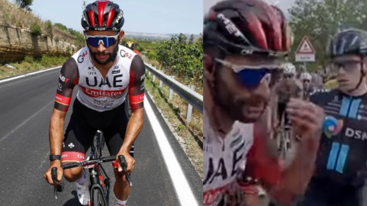 Fuerte discusión de Fernando Gaviria con otro ciclista en meta de la etapa 6 | Giro de Italia 2022
