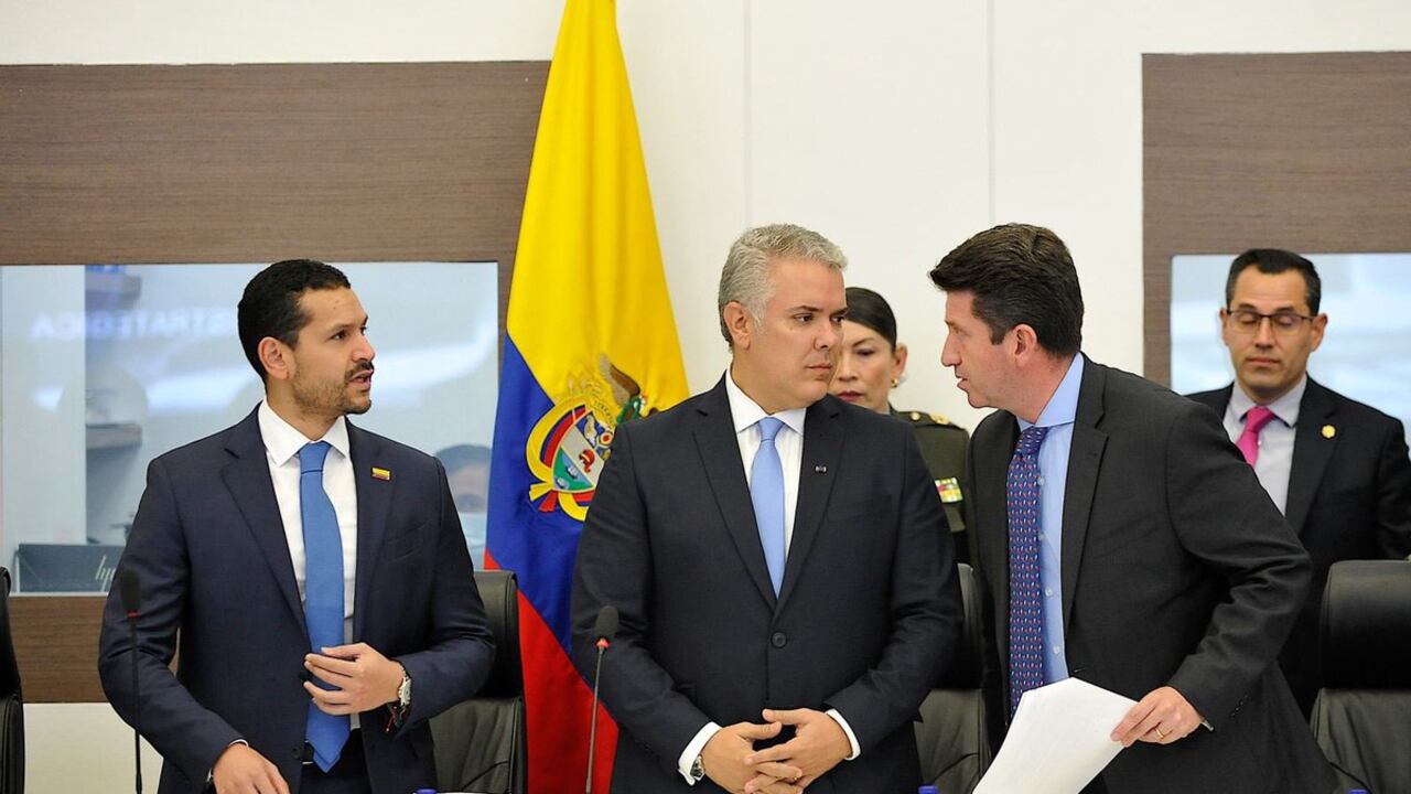 Consejo de seguridad en Bogotá liderado por el presidente Iván Duque.