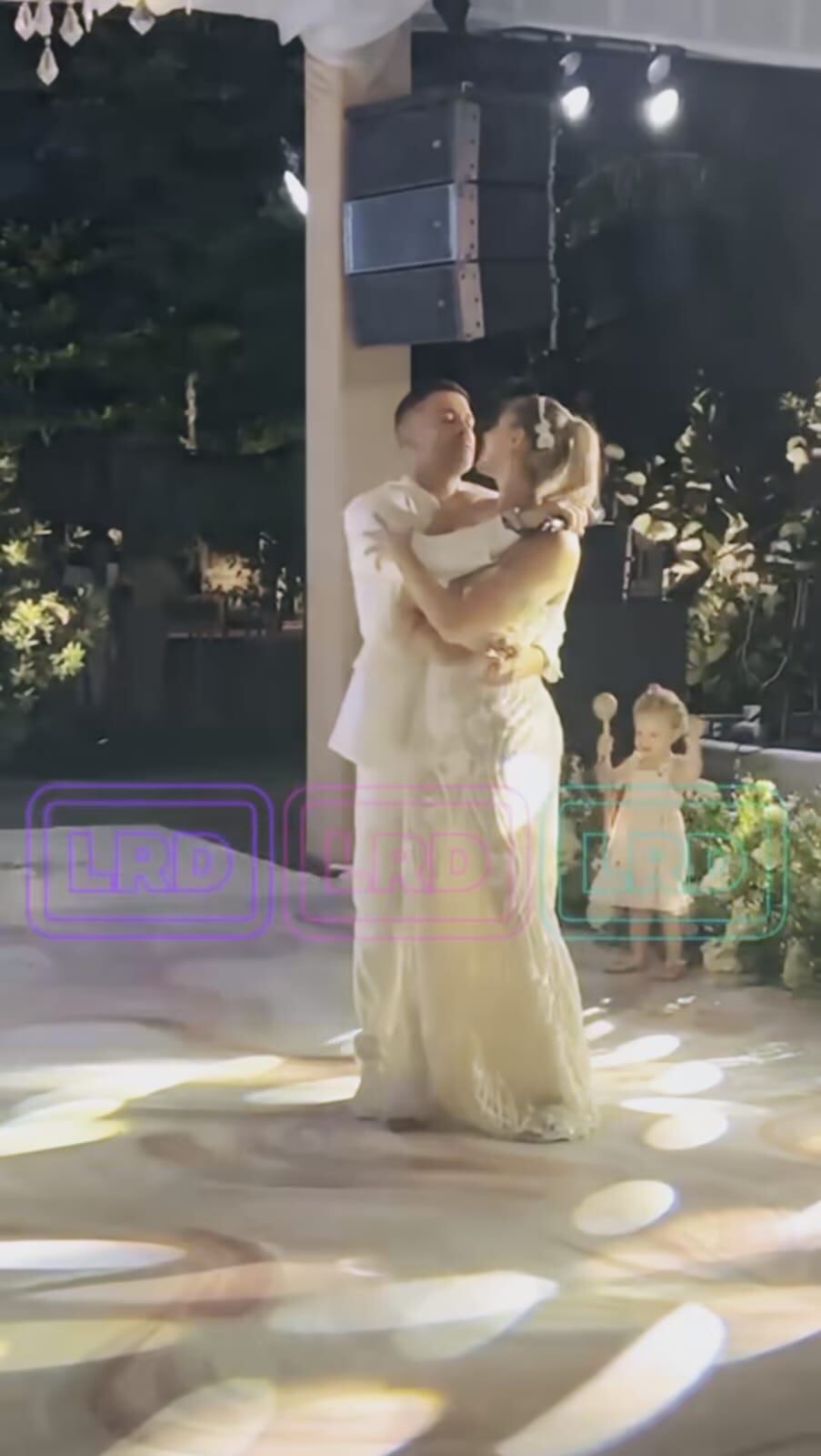 Imágenes de la ceremonia de bodas en Cartagena de Melina Ramírez y Juan Manuel Mendoza. Foto tomada de redes sociales