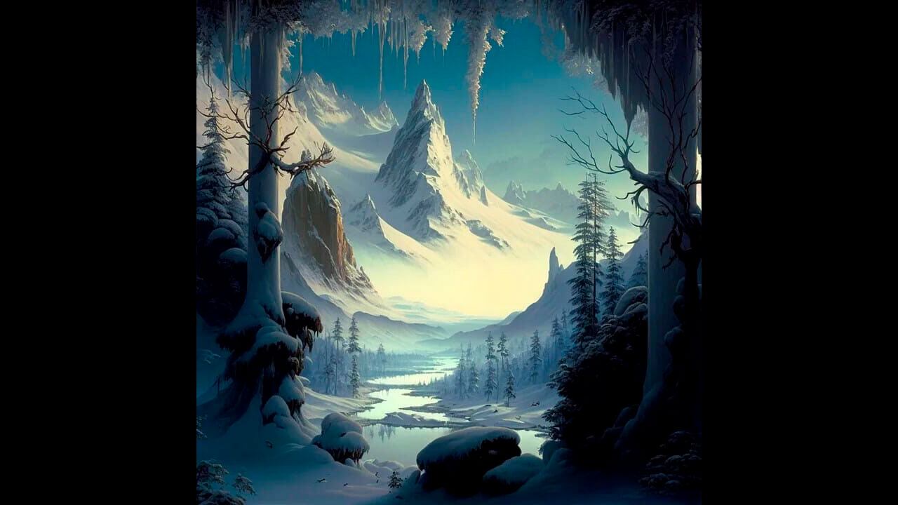 Una IA imagina la Tierra sin vida humana como un mundo helado cubierto de nieve.