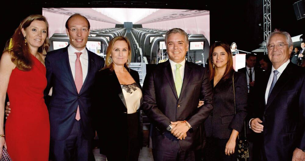 Judith van der Werff, Anko van der Werff, Celina de Kriete, Iván Duque Márquez, María Juliana Ruiz y Roberto Kriete.