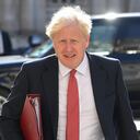 Britain's Prime Minister Boris Johnson arrives to attend a cabinet meeting of senior government ministers at the Foreign and Commonwealth Office FCO in London, Tuesday Sept. 1, 2020. (Toby Melville/Pool via AP)