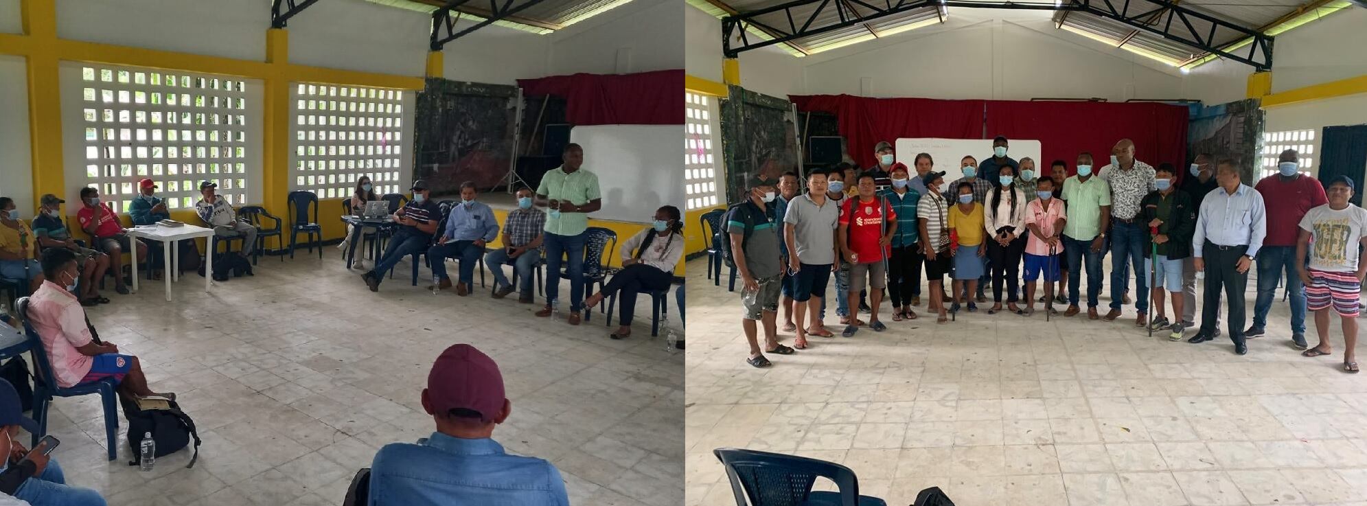 Diálogo con comunidades indígenas del resguardo Guangüí. Foto: Facebook Alcaldia Municipal de Lopez de Micay