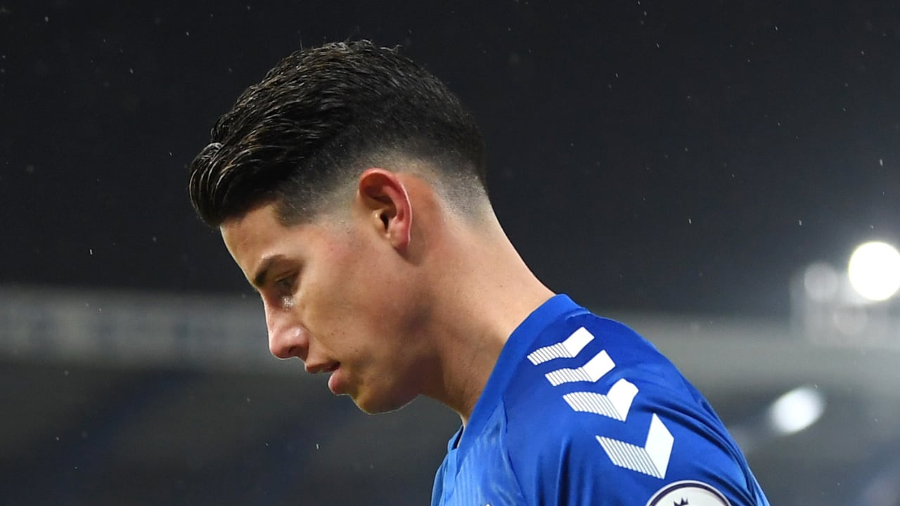 James Rodríguez alcanzó a jugar en el mítico estadio Goodison Park