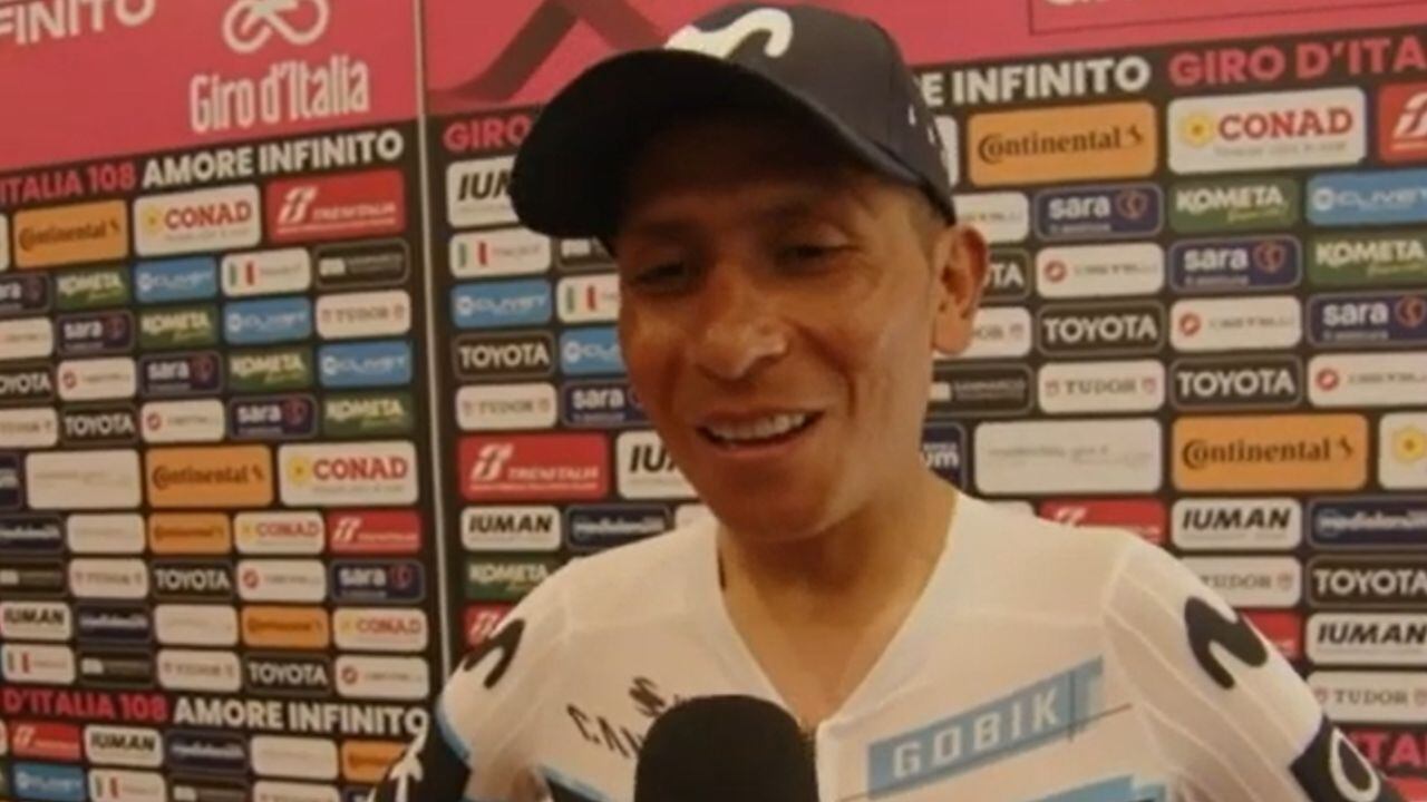 Palabras de Nairo Quintana sobre el Giro de Italia 2025.