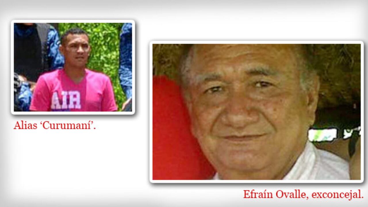 Alías 'Curumaní' y el exconcejal asesinado Efraín Ovalle
