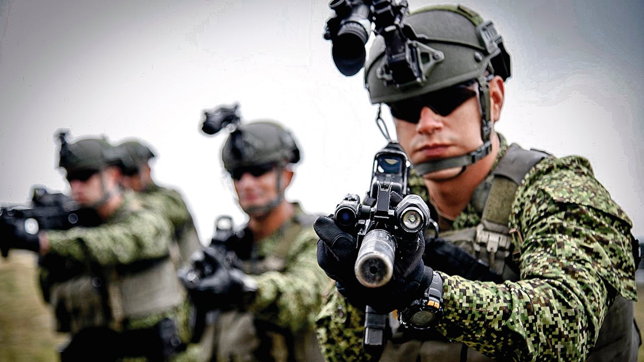 Miembros de la Infantería de Marina.