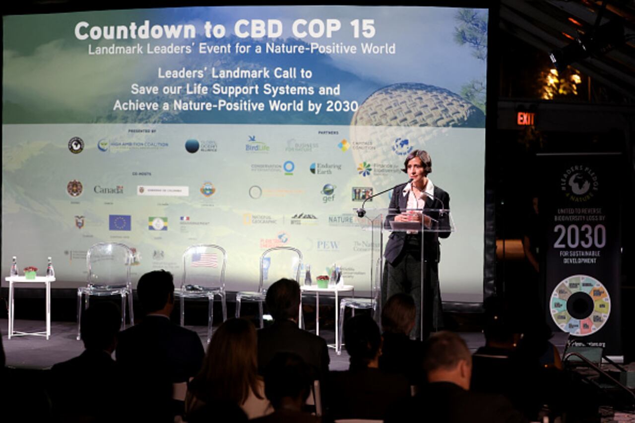 La ministra de Ambiente, Susana Muhamad, en el evento Countdown to COP15