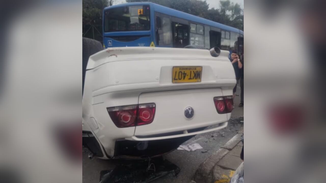 Este es el carro que resultó involucrado en el trágico accidente de tránsito.